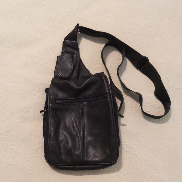 Buxton Handbags - Genuine leather crossbody travel purse